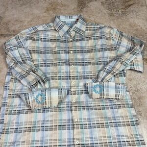 Visconti Men's Casual Button Down Shirt Plaid Checkered Long Sleeve Flip Cuff
